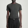 COS SLIM COTTON-CREPE T-SHIRT- T-Shirts