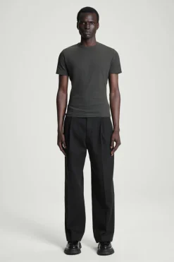 COS SLIM COTTON-CREPE T-SHIRT- T-Shirts