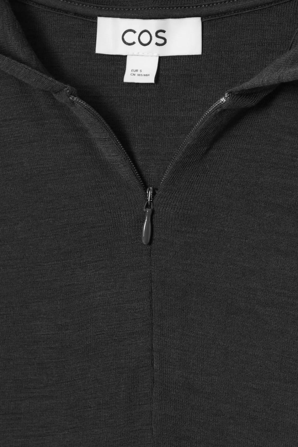 COS SLIM HALF-ZIP WOOL HOODIE-Women Tops | Sweaters & Cardigans