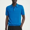 COS SLIM KNITTED SILK POLO SHIRT- Polo Shirts | Sweaters & Cardigans