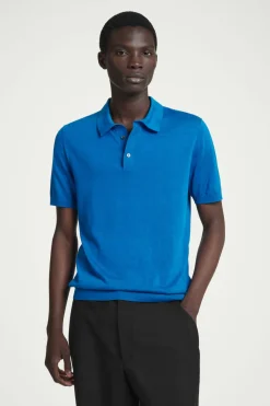 COS SLIM KNITTED SILK POLO SHIRT- Polo Shirts | Sweaters & Cardigans