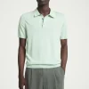 COS SLIM KNITTED SILK POLO SHIRT- Polo Shirts | Sweaters & Cardigans