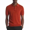 COS SLIM KNITTED SILK POLO SHIRT- Polo Shirts | Sweaters & Cardigans