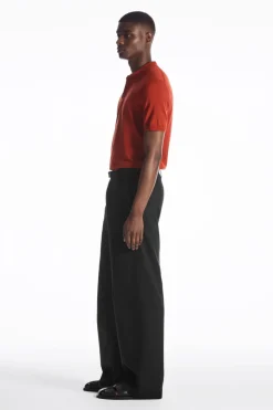 COS SLIM KNITTED SILK POLO SHIRT- Polo Shirts | Sweaters & Cardigans