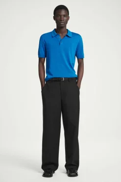 COS SLIM KNITTED SILK POLO SHIRT- Polo Shirts | Sweaters & Cardigans
