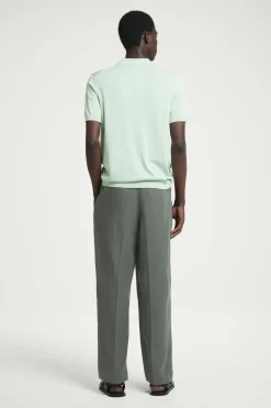 COS SLIM KNITTED SILK POLO SHIRT- Polo Shirts | Sweaters & Cardigans