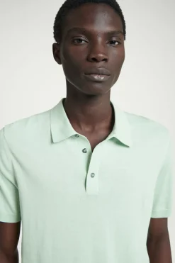 COS SLIM KNITTED SILK POLO SHIRT- Polo Shirts | Sweaters & Cardigans