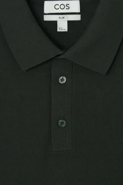 COS SLIM KNITTED SILK POLO SHIRT- Polo Shirts | Sweaters & Cardigans
