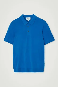 COS SLIM KNITTED SILK POLO SHIRT- Polo Shirts | Sweaters & Cardigans