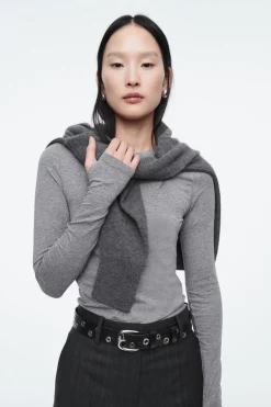 COS SLIM LONG-SLEEVE TOP-Women Tops
