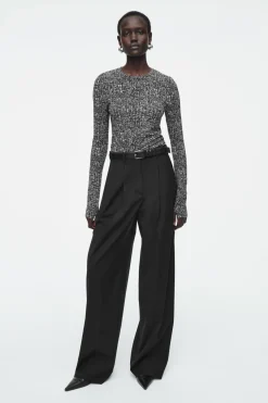 COS SLIM LONG-SLEEVE TOP-Women Tops