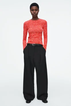 COS SLIM LONG-SLEEVE TOP-Women Tops