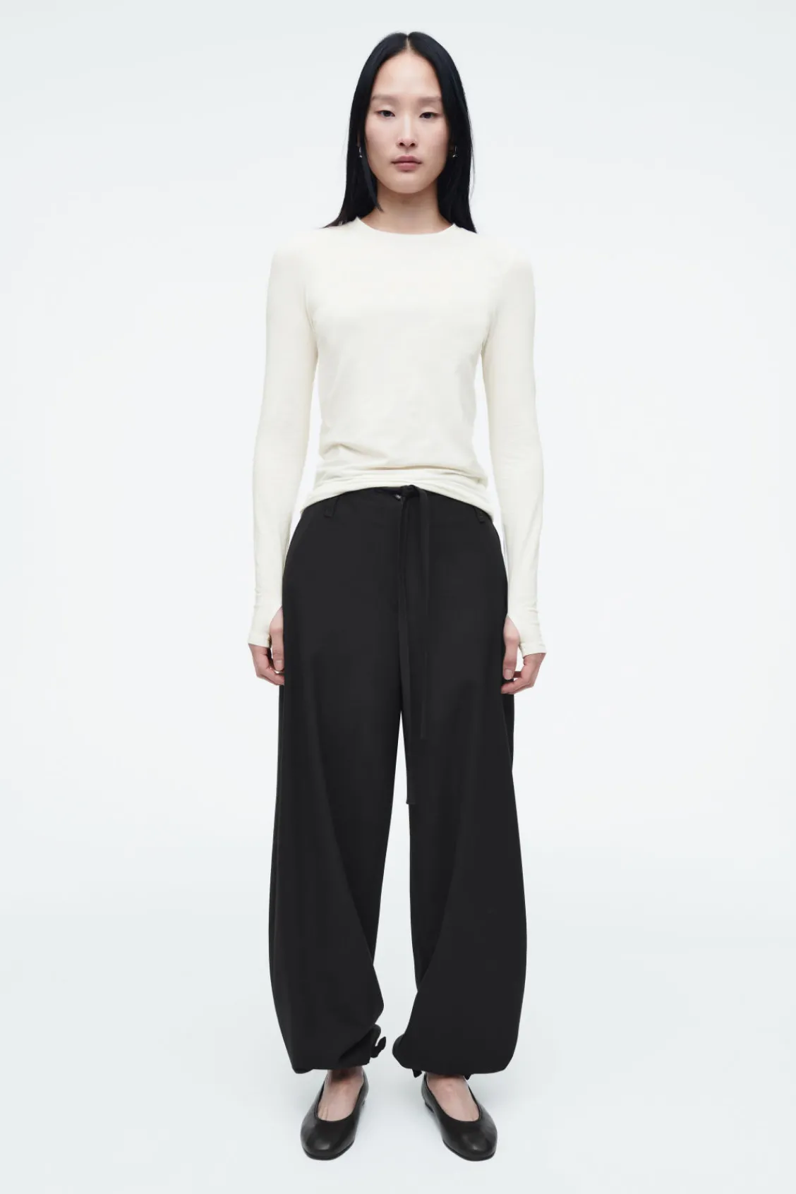 COS SLIM LONG-SLEEVE TOP-Women T-Shirts | Tops