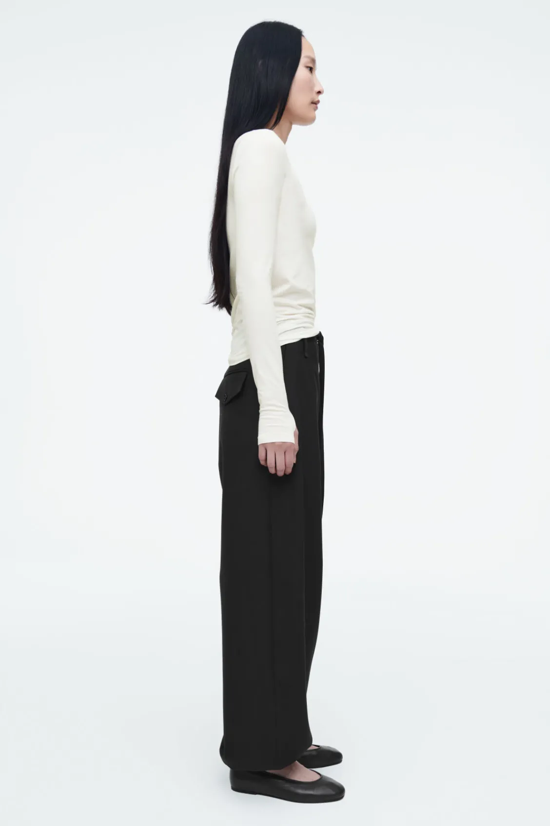 COS SLIM LONG-SLEEVE TOP-Women T-Shirts | Tops