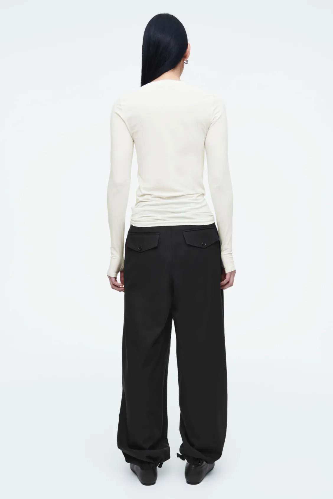 COS SLIM LONG-SLEEVE TOP-Women T-Shirts | Tops