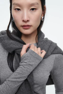 COS SLIM LONG-SLEEVE TOP-Women Tops