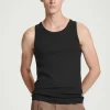 COS SLIM RIBBED COTTON TANK TOP- T-Shirts