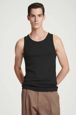 COS SLIM RIBBED COTTON TANK TOP- T-Shirts