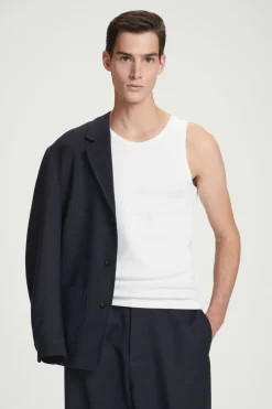 COS SLIM RIBBED COTTON TANK TOP- T-Shirts