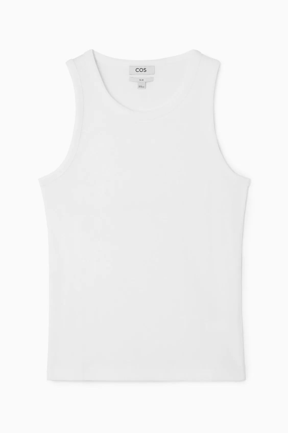 COS SLIM RIBBED COTTON TANK TOP- T-Shirts