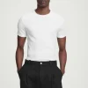 COS SLIM RIBBED COTTON T-SHIRT- T-Shirts