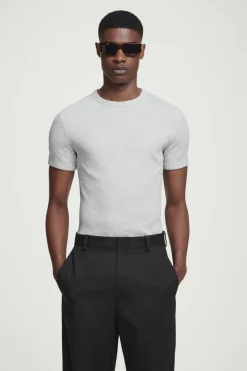 COS SLIM RIBBED COTTON T-SHIRT- T-Shirts