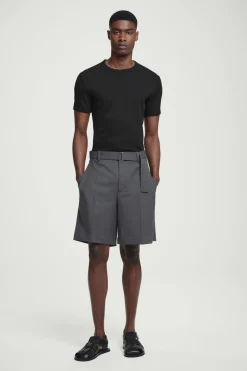 COS SLIM RIBBED COTTON T-SHIRT- T-Shirts
