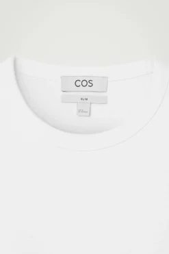 COS SLIM RIBBED COTTON T-SHIRT- T-Shirts
