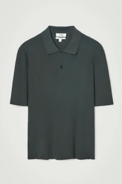 COS SLIM RIBBED-KNIT POLO SHIRT- Polo Shirts | Sweaters & Cardigans