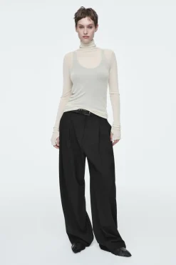 COS SLIM SILK TURTLENECK TOP-Women Tops