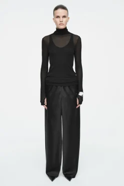 COS SLIM SILK TURTLENECK TOP-Women Tops