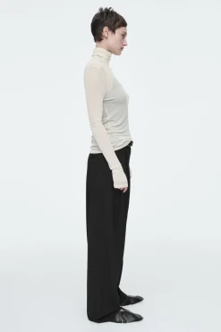 COS SLIM SILK TURTLENECK TOP-Women Tops