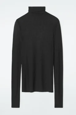 COS SLIM SILK TURTLENECK TOP-Women Tops