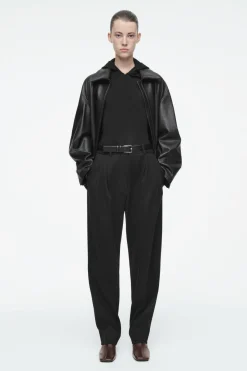 COS SLIM TAILORED WOOL-BLEND PANTS-Women Pants