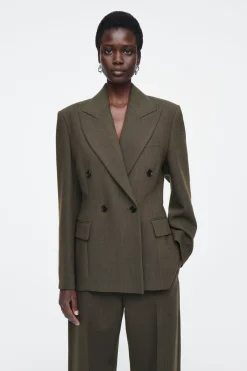 COS SLIM WAISTED DOUBLE-BREASTED WOOL BLAZER-Women Vests & Tailoring | Coats & Jackets