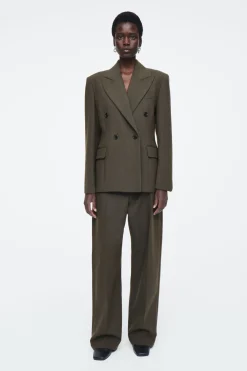 COS SLIM WAISTED DOUBLE-BREASTED WOOL BLAZER-Women Vests & Tailoring | Coats & Jackets