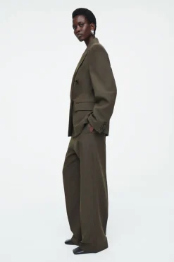 COS SLIM WAISTED DOUBLE-BREASTED WOOL BLAZER-Women Vests & Tailoring | Coats & Jackets