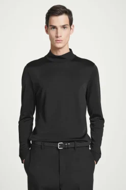 COS SLIM-FIT MOCK-NECK TOP- T-Shirts