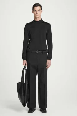 COS SLIM-FIT MOCK-NECK TOP- T-Shirts