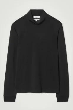 COS SLIM-FIT MOCK-NECK TOP- T-Shirts
