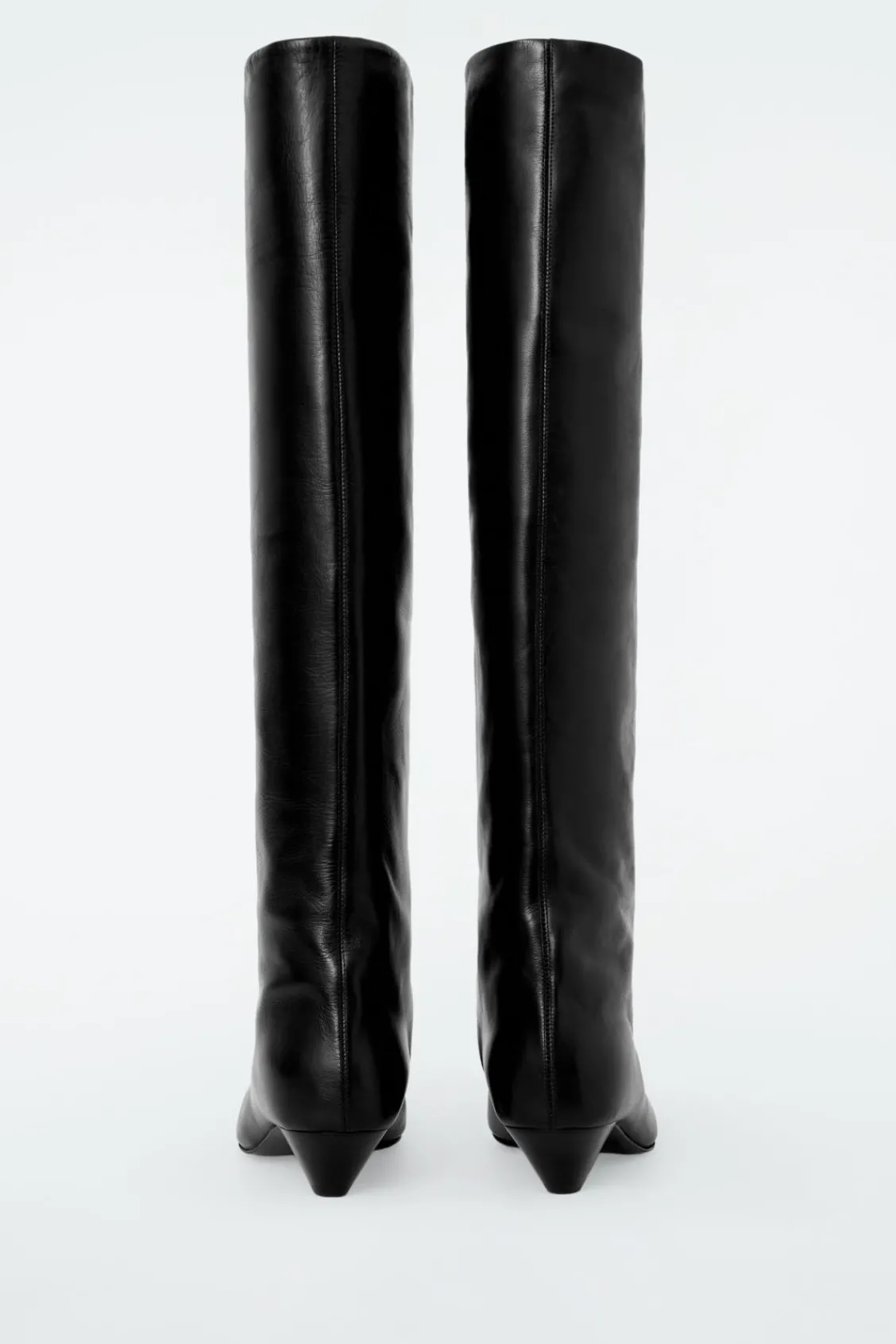 COS SLOUCHED LEATHER KNEE-HIGH BOOTS-Women Shoes