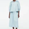 COS SMOCKED A-LINE MIDI SKIRT-Women Skirts