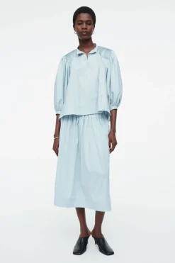 COS SMOCKED A-LINE MIDI SKIRT-Women Skirts