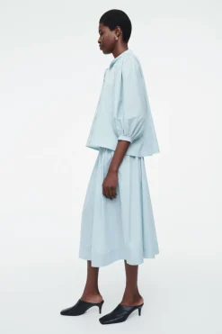 COS SMOCKED A-LINE MIDI SKIRT-Women Skirts