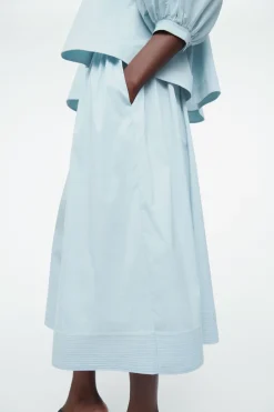 COS SMOCKED A-LINE MIDI SKIRT-Women Skirts