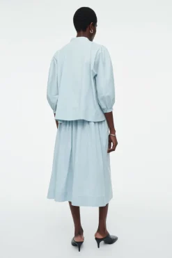 COS SMOCKED A-LINE MIDI SKIRT-Women Skirts