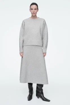 COS SPARKLY MERINO WOOL MIDI SKIRT-Women Skirts | Sweaters & Cardigans