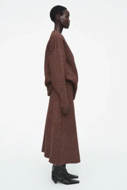 COS SPARKLY MERINO WOOL MIDI SKIRT-Women Skirts | Sweaters & Cardigans