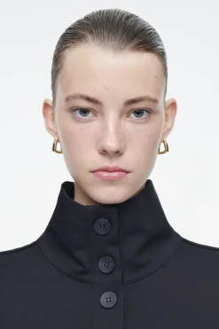 COS SQUARED HOOP EARRINGS-Women Jewelry