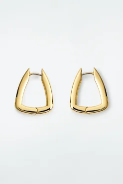 COS SQUARED HOOP EARRINGS-Women Jewelry